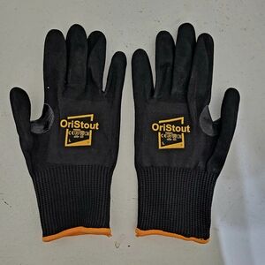 OriStout Work Gloves Black and Orange